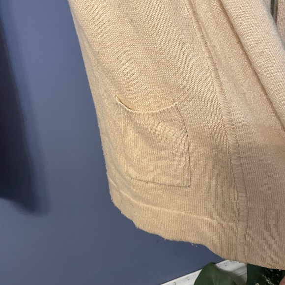 J.Crew Beige Wool Cashmere Cardigan Sweater XS - Picture 2 of 7